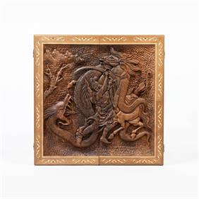 تخته نرد چوب گردو منبت کاری-carved backgammon board