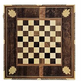 Abadeh backgammon bed inlaid with mesh