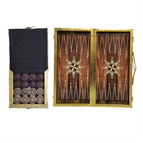 leather backgammon board